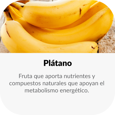 Fruta que aporta nutrientes y compuestos naturales que apoyan el metabolismo energético.